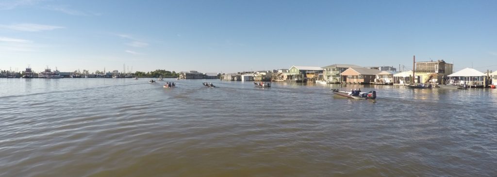 Louisiana redfish free for all — heading out of Venice