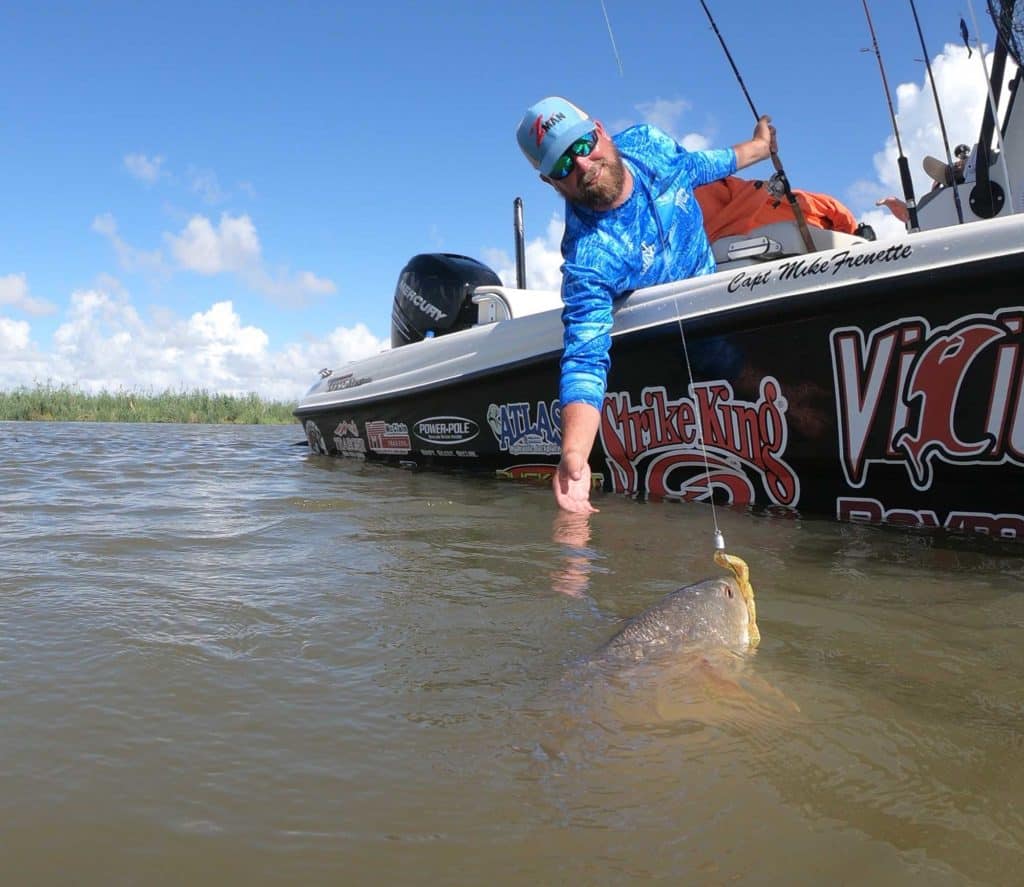 Catching Redfish in the Muddy Mississippi Marsh